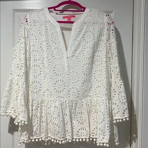 Lilly Pulitzer White Eyelet Top